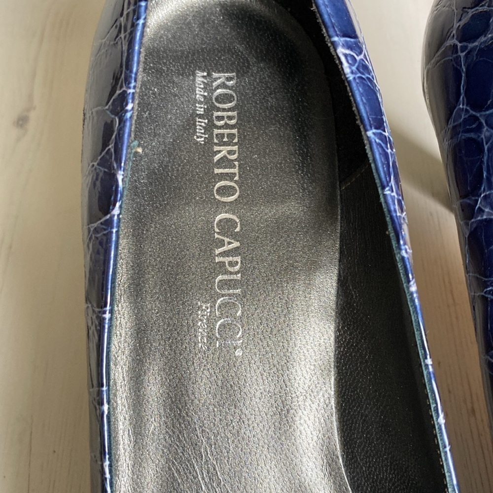 Roberto Capucci, Leather Pumps, Croc Embossed, Made in Italy, 8 - Picture 9 of 10